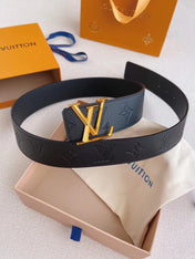 LV 25S BELT 40 MM IN BLACK CALFSKIN 593216