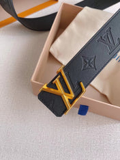 LV 25S BELT 40 MM IN BLACK CALFSKIN 593216