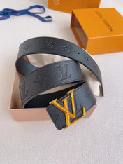 LV 25S BELT 40 MM IN BLACK CALFSKIN 593216