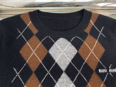 MIUMIU SHORT-SLEEVE KNIT TOP STYLE 71