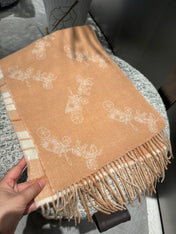 CLASSIC SCARF 190 CM IN BUFF BEIGE WOOL 375278