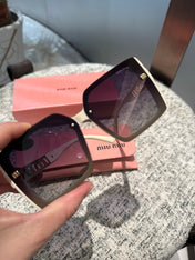 LOGO SQUARE SUNGLASSES 512015 IN WHITE ACETATE