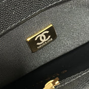 CC BACKPACK 22 IN BLACK GRAINED CALFSKIN