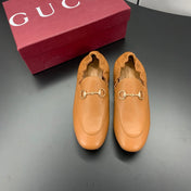 GUCCI 26S LOAFERS IN BROWN CALFSKIN