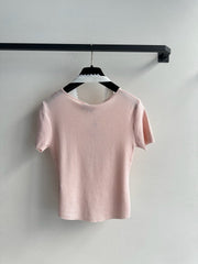 CC Knitted Top Pink Wool