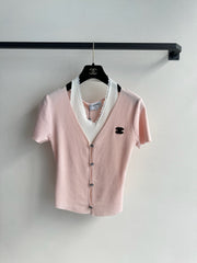 CC Knitted Top Pink Wool