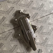 CASSETTE TRUNK BAG 21 IN WHITE GOYARDINE CANVAS & CLAMECY COWHIDE