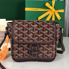 GRAND BLEU 16 IN WINE RED GOYARDINE CANVAS AND LAMBSKIN