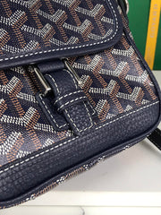 GRAND BLEU 16 IN NAVY BLUE GOYARDINE CANVAS AND LAMBSKIN