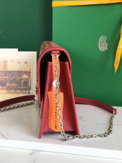 DUCHESSE MARIE-CAROLINE BAG 25 IN RED GOYARDINE CANVAS AND SMOOTH CALFSKIN
