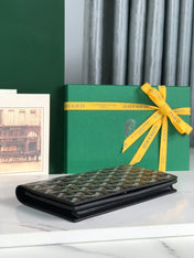 RICHELIEU WALLET 19 IN BLACK GOYARDINE CANVAS