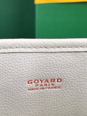 ANJOU MINI BAG 20 IN WHITE CALFSKIN AND GOYARDINE CANVAS