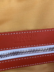 BOSTON 50 BAG IN ORANGE GOYARDINE CANVAS AND CALFSKIN TRIM