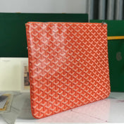 SÉNAT MGM POUCH 40 IN RED ORANGE GOYARDINE CANVAS