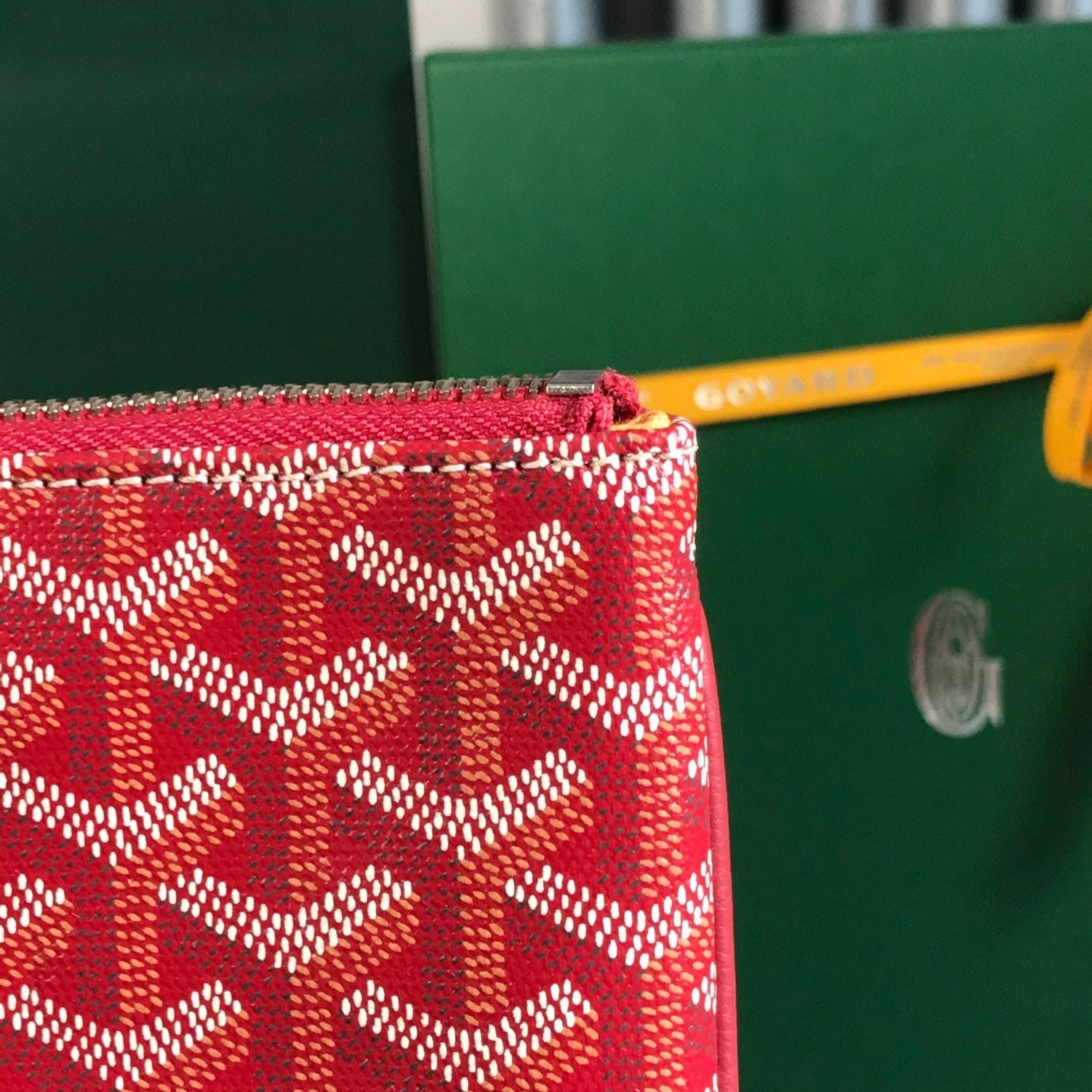 SÉNAT MGM POUCH 40 IN MONZA RED GOYARDINE CANVAS