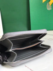 MATIGNON MINI WALLET 11 IN GRAY GOYARDINE CANVAS AND CALFSKIN