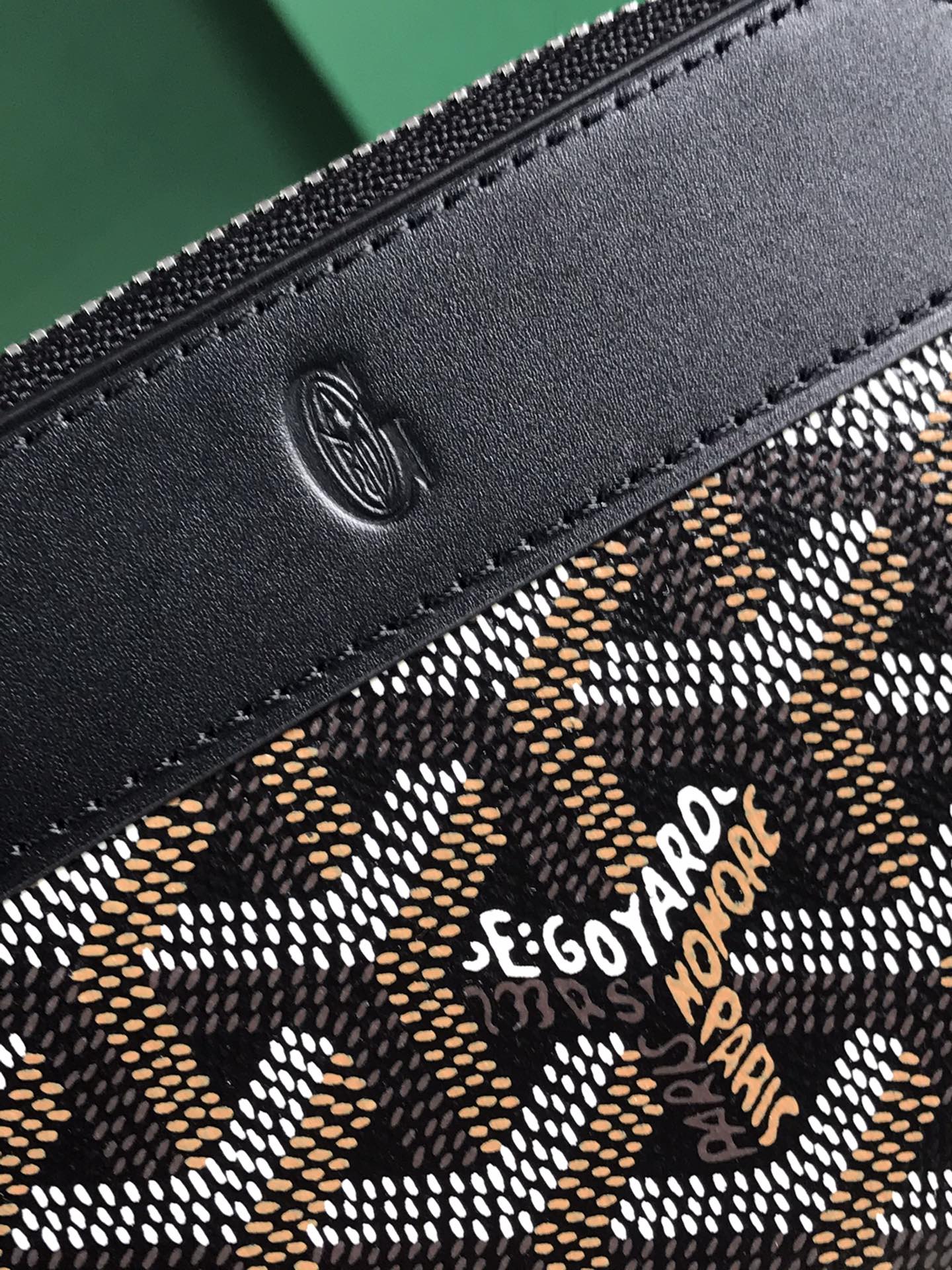 MATIGNON MINI WALLET 11 IN BLACK GOYARDINE CANVAS AND CALFSKIN