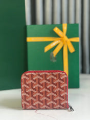 MATIGNON MINI WALLET 11 IN CLASSIC RED GOYARDINE CANVAS AND CALFSKIN