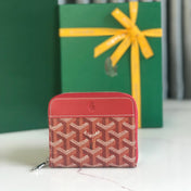 MATIGNON MINI WALLET 11 IN CLASSIC RED GOYARDINE CANVAS AND CALFSKIN