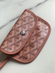 ANJOU MINI BAG 20 IN MANHATTAN PINK  CALFSKIN AND GOYARDINE CANVAS