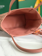 ANJOU MINI BAG 20 IN MANHATTAN PINK  CALFSKIN AND GOYARDINE CANVAS