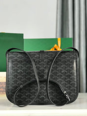 BELVEDERE MM BAG 28 IN BLACK GOYARDINE CANVAS AND CALFSKIN
