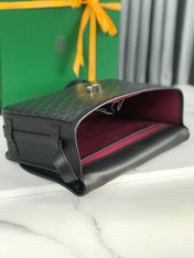 BELVEDERE MM BAG 28 IN BLACK GOYARDINE CANVAS AND CALFSKIN