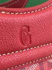 GOYA 26S BELUGA MINI BAG 23MM IN DARK RED GOYARDINE CANVAS AND CALFSKIN
