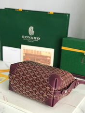 GOYA 26S BOEING 25MM IN BURGUNDY RED GOYARDINE CANVAS AND CALFSKIN