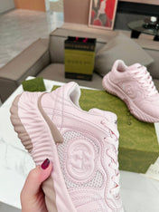 GG RIPPLE TRAINER LIGHT PASTEL PINK LAMBSKIN