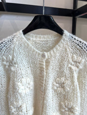 CELINE 25S CROCHET SLEEVE KNIT JACKET 0085