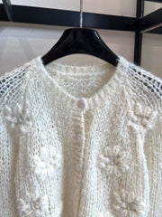 CELINE 25S CROCHET SLEEVE KNIT JACKET 0085