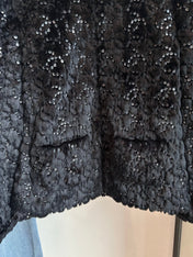 CHANEL 25S VELVET SEQUIN-EMBELLISHED JACKET 464