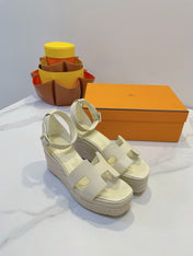 ELDA ESPADRILLE IN WHITE CREAM EPSOM CALFSKIN