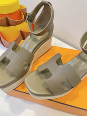 ELDA ESPADRILLE IN MOCHA BROWN EPSOM CALFSKIN