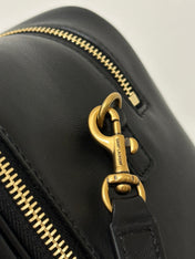 LIYA 31 BLACK CALFSKIN VINTAGE TRAVEL BAG