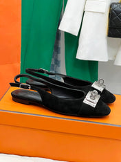 INNOCENTE SLINGBACK BLACK SUEDE