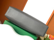 CISALPIN DOCUMENT CASE 39 IN GRAY GOYARDINE CANVAS AND CALFSKIN