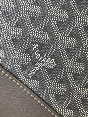 CISALPIN DOCUMENT CASE 39 IN GRAY GOYARDINE CANVAS AND CALFSKIN