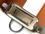 CISALPIN DOCUMENT CASE 39 IN GRAY GOYARDINE CANVAS AND CALFSKIN