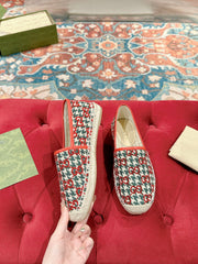 GG ESPADRILLE LOAFER CRIMSON AND OCEAN CANVAS