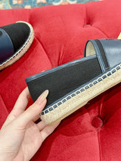 GG ESPADRILLES SLIP - ON BLACK CANVAS