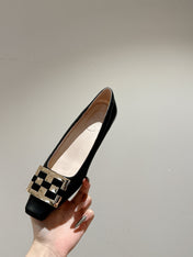 TROMPETTE BALLERINAS IN BLACK SHINY CALFSKIN