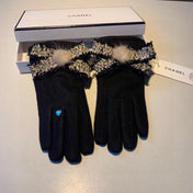 GLOVES IN BLACK WOOL 420536