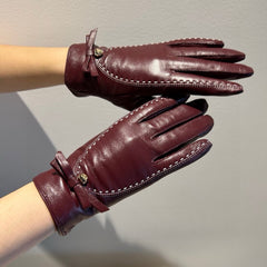GLOVES IN SANGRIA RED LAMBSKIN 456335
