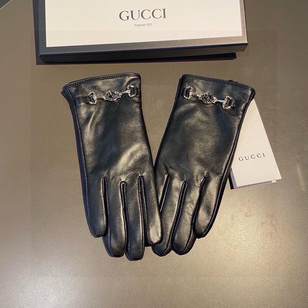 TOUCHSCREEN GLOVES IN BLACK LAMBSKIN AND CASHMERE LINING 462259