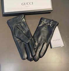 TOUCHSCREEN GLOVES IN BLACK LAMBSKIN AND CASHMERE LINING 462259