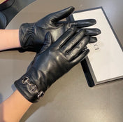 TOUCHSCREEN GLOVES IN BLACK LAMBSKIN AND CASHMERE LINING 462259
