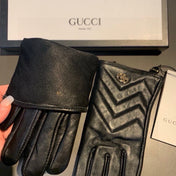 TOUCHSCREEN GLOVES IN BLACK LAMBSKIN AND FABRIC LINING 463861