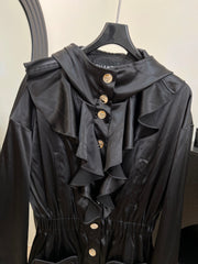 CHANEL 25S HOODED JACKET WITH LACE TRIM 408